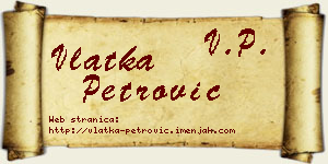Vlatka Petrović vizit kartica